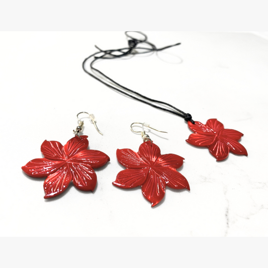 Tongan Shell Necklace & Earrings