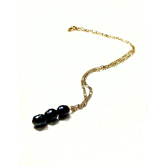 Cultured Black Tongan Pearl Necklace