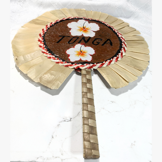 Hand-painted Tapa Fan