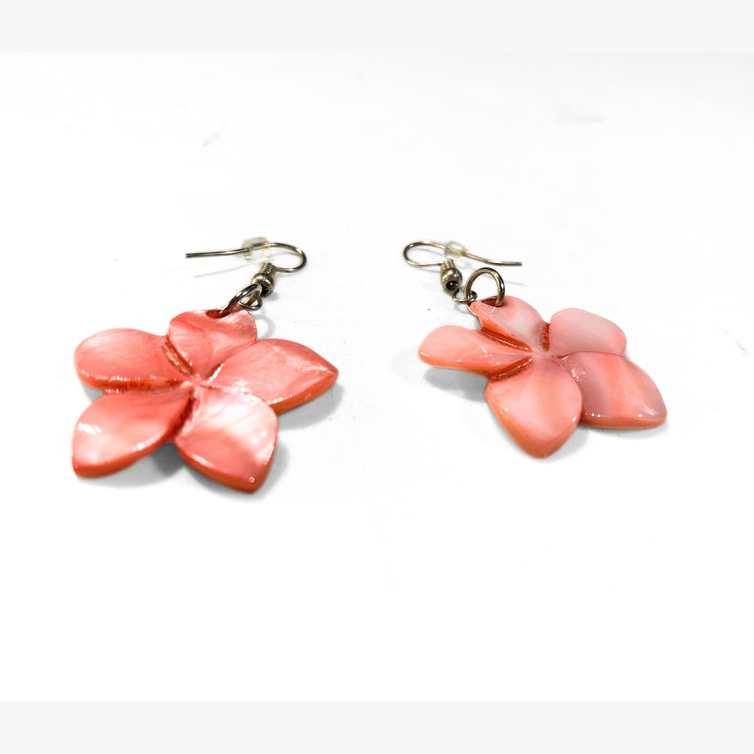 Hand-Carved Mother of Pearl Shell Earrings