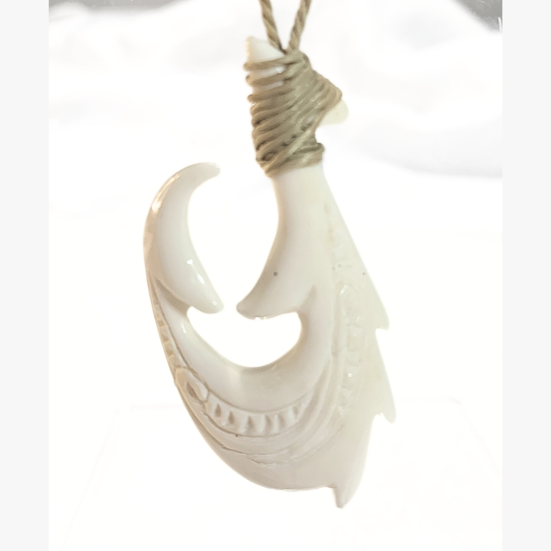 Tongan Kahoa Bone Hook Pendant