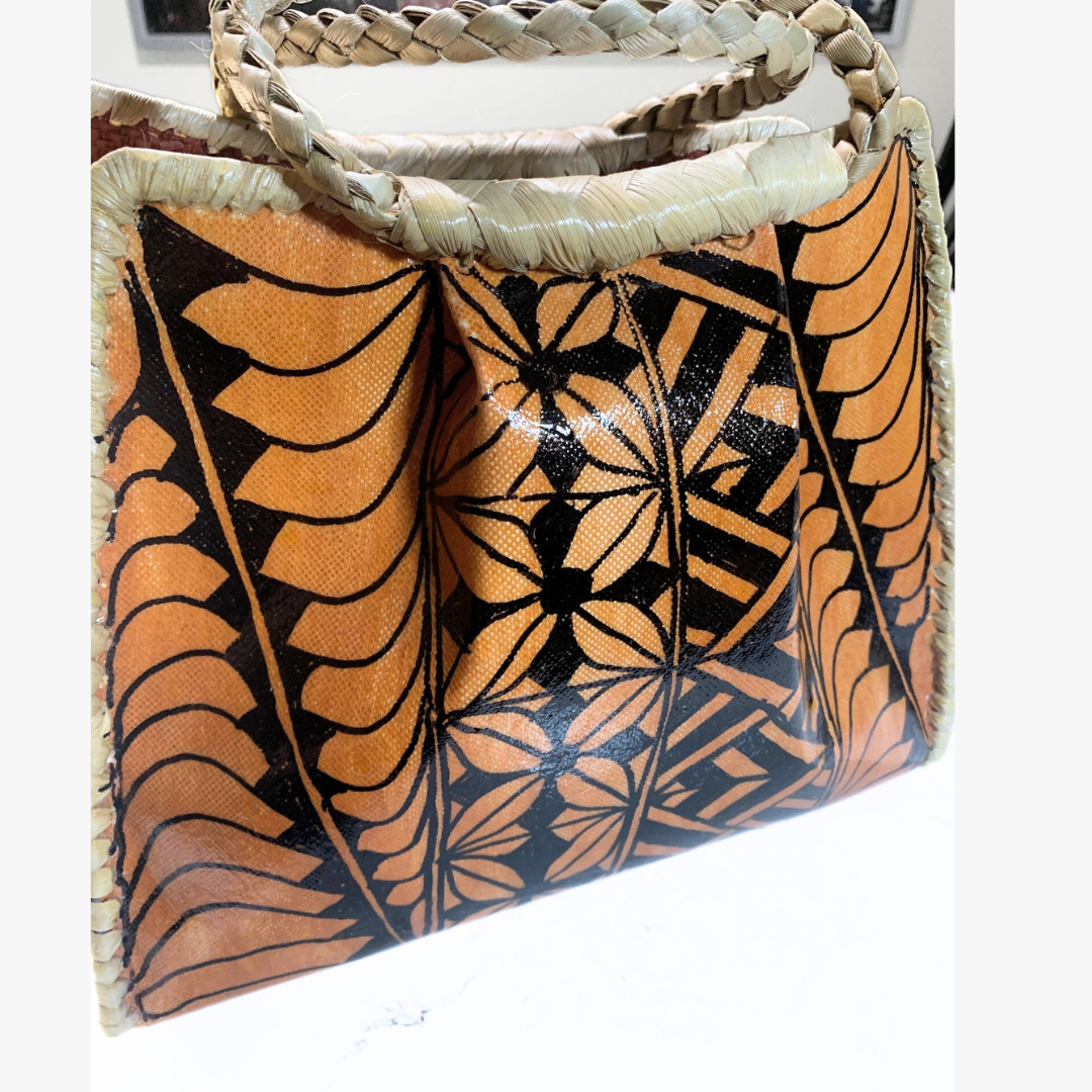 Authentic Tongan Polished Tapa Handbag