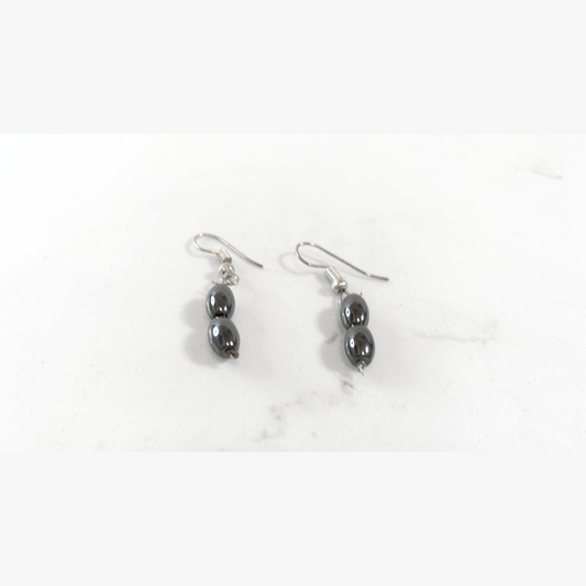 Deep Sea Stone Two-stone Earrings