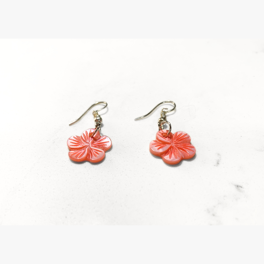 Mini Floral Shell Earrings
