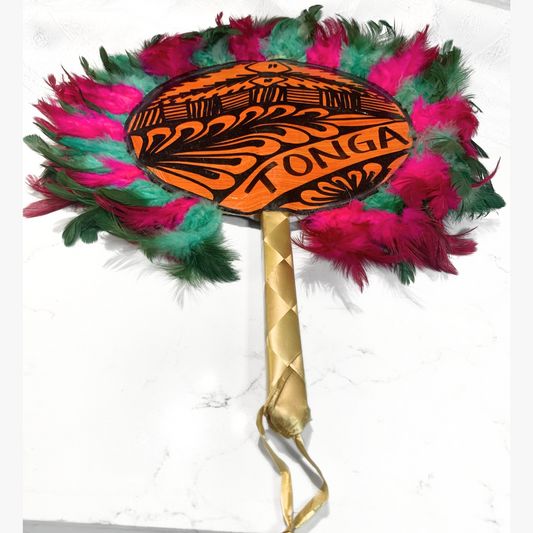 Tapa & Feathers Fan