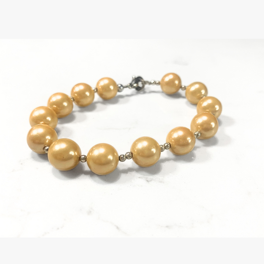 Golden South Sea Cultured  Pearl Bracelet