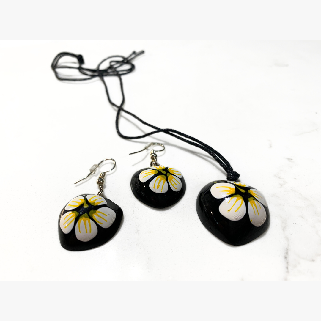 Coconut Shell Handcrafted Necklace & Earrings
