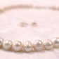 South Sea Cultured White Baroque Pearl Necklace & Earrings 11-13 mm