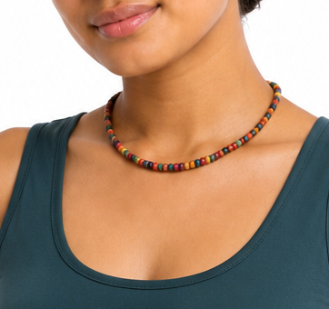 Multi-Coloured Beaded Necklace