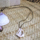 Cross-Cut Shell Necklace & Earrings