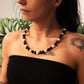 South Sea (Tonga) Cultured Black & White Baroque Pearl Necklace 11-13 mm