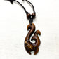 Hook & Turtle Pendant (Kahoa Bone)