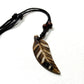 Carved Leaf (Kahoa Bone) Pendant