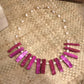 Tongan Shells & White Baroque Pearls Necklace & Earrings