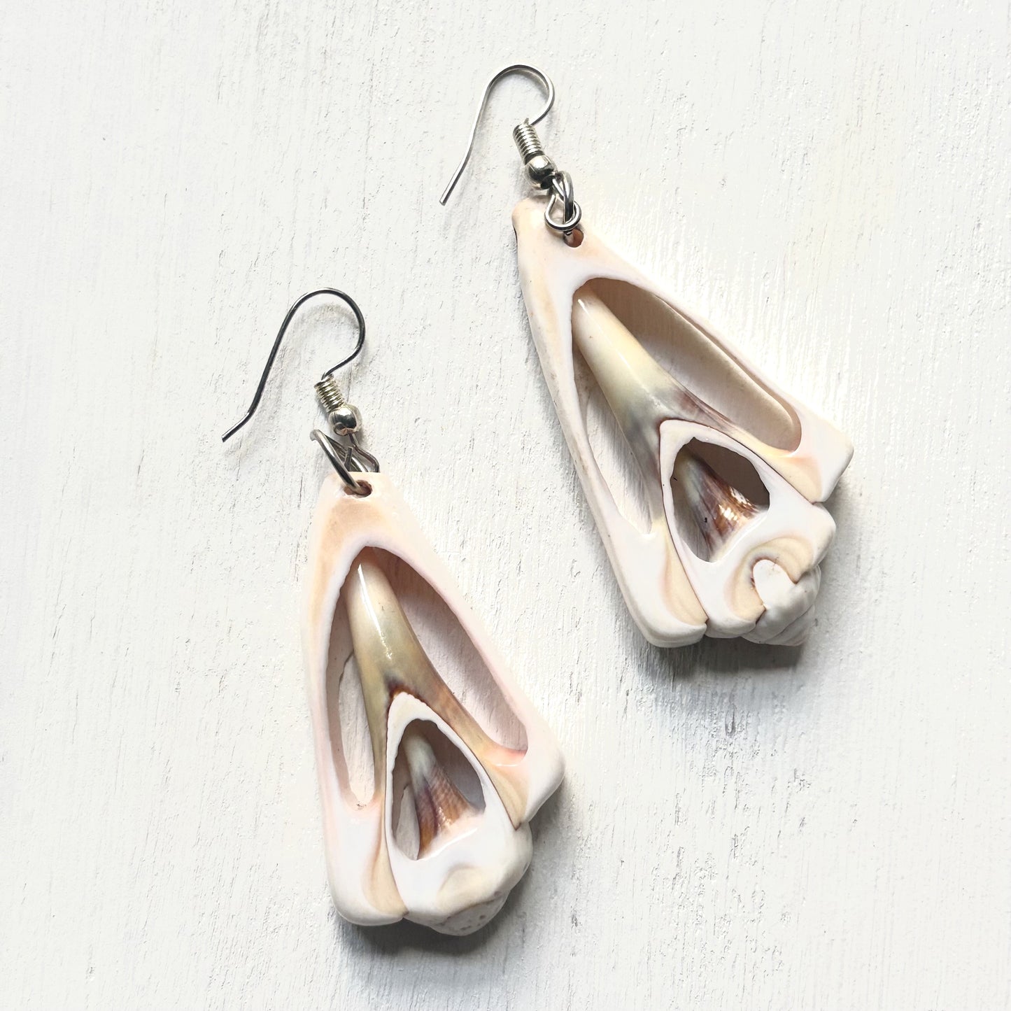 Cross-cut Shell Earrings