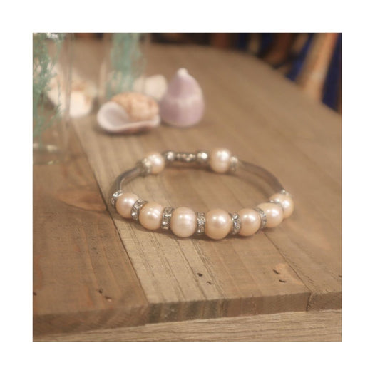 Cultured Pink Baroque Pearl Bracelet