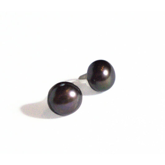 Cultured Black Mabe Pearl Earrings