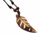 Carved Leaf (Kahoa Bone) Pendant