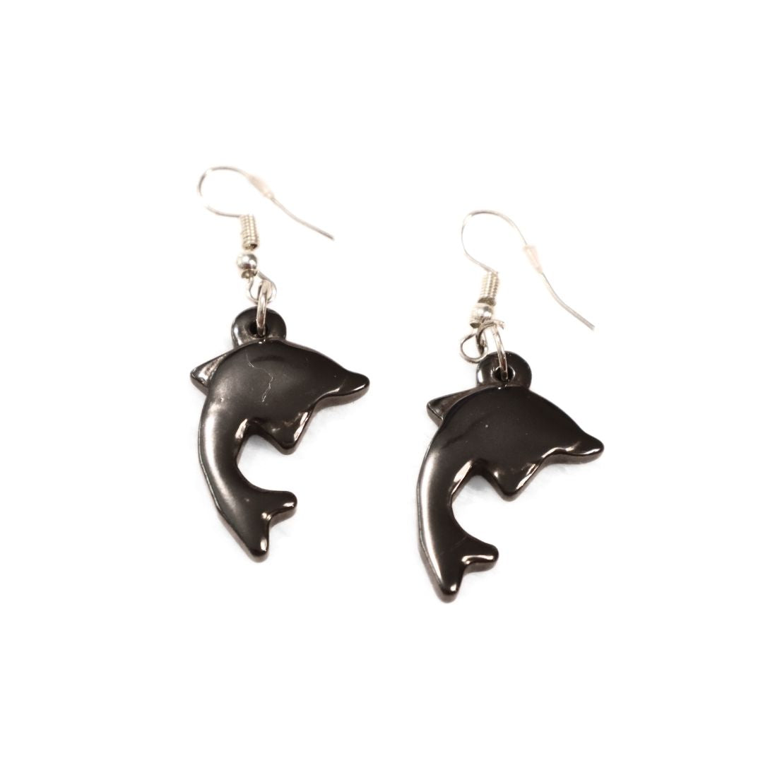 Deep Sea Stone Carved Whale Necklace & Earrings