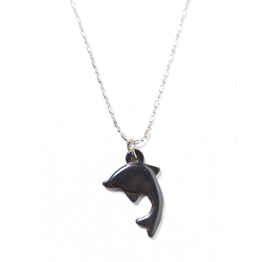 Deep Sea Stone Carved Whale Necklace & Earrings