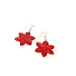 Floral Shell Earrings (Red, Pink, Blue & Black)