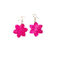 Floral Shell Earrings (Red, Pink, Blue & Black)