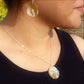 Cultured Blister Pearl Necklace & Earrings