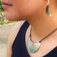 Moon Shaped Shell Necklace & Earrings