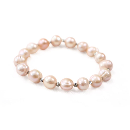 Cultured Soft Pink Baroque Pearl Bracelet